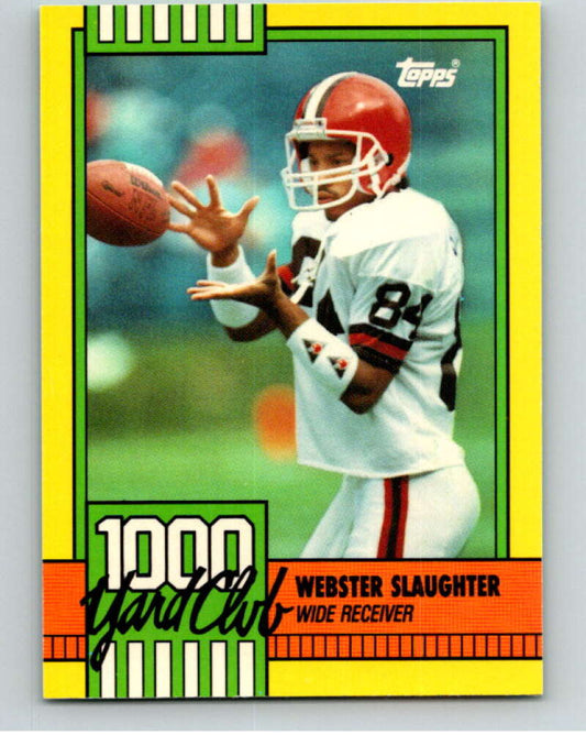 1990 Topps Football 1000 Yard Club (One Asterisk) #13 Webster Slaughter  Image 1
