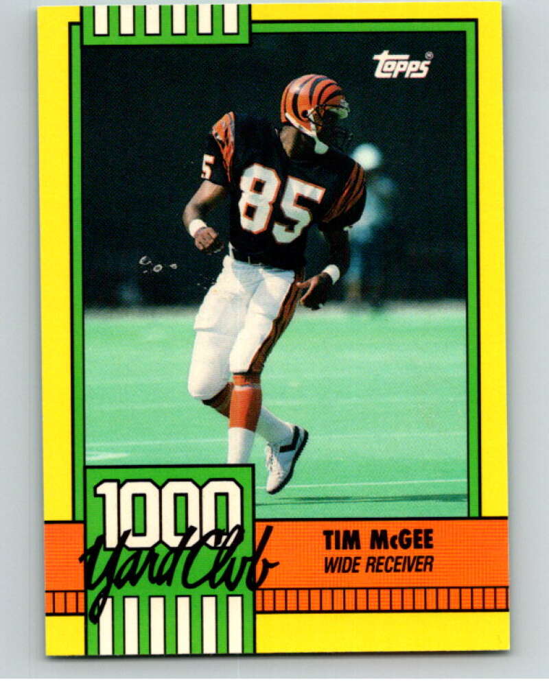 1990 Topps Football 1000 Yard Club (One Asterisk) #15 Tim McGee Image 1