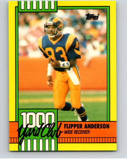 1990 Topps Football 1000 Yard Club (One Asterisk) #18 Flipper Anderson  Image 1