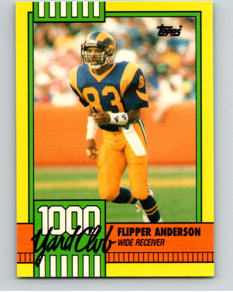 1990 Topps Football 1000 Yard Club (One Asterisk) #18 Flipper Anderson Image 1