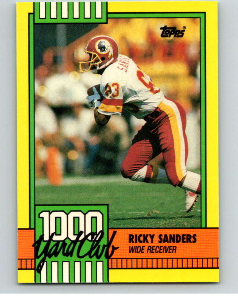 1990 Topps Football 1000 Yard Club (One Asterisk) #19 Ricky Sanders Image 1