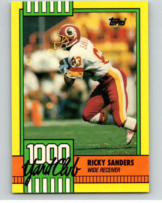 1990 Topps Football 1000 Yard Club (One Asterisk) #19 Ricky Sanders  Image 1