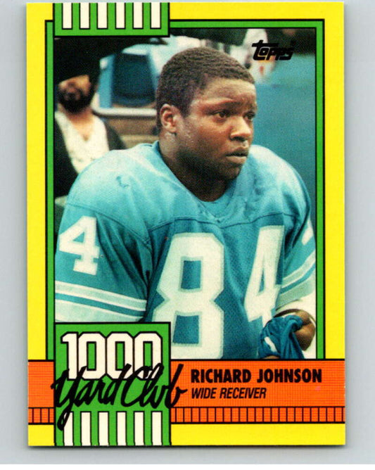 1990 Topps Football 1000 Yard Club (One Asterisk) #22 Richard Johnson  Image 1