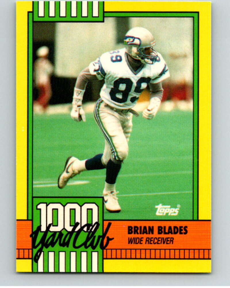 1990 Topps Football 1000 Yard Club (One Asterisk) #27 Brian Blades Image 1