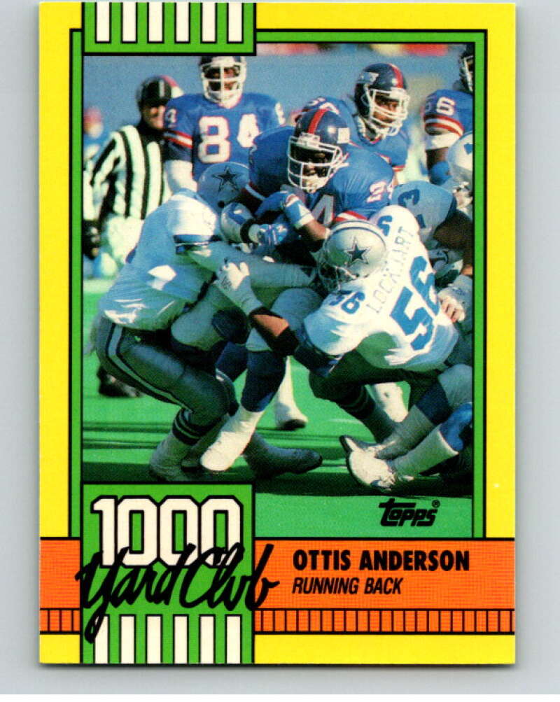 1990 Topps Football 1000 Yard Club (One Asterisk) #29 Ottis Anderson Image 1