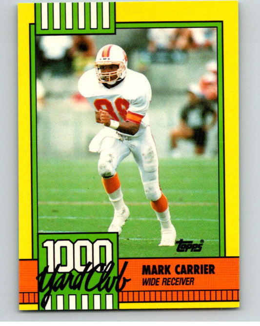 1990 Topps Football 1000 Yard Club (Two Asterisks) #5 Mark Carrier  Image 1