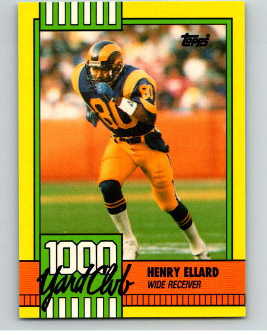 1990 Topps Football 1000 Yard Club (Two Asterisks) #6 Henry Ellard  Image 1