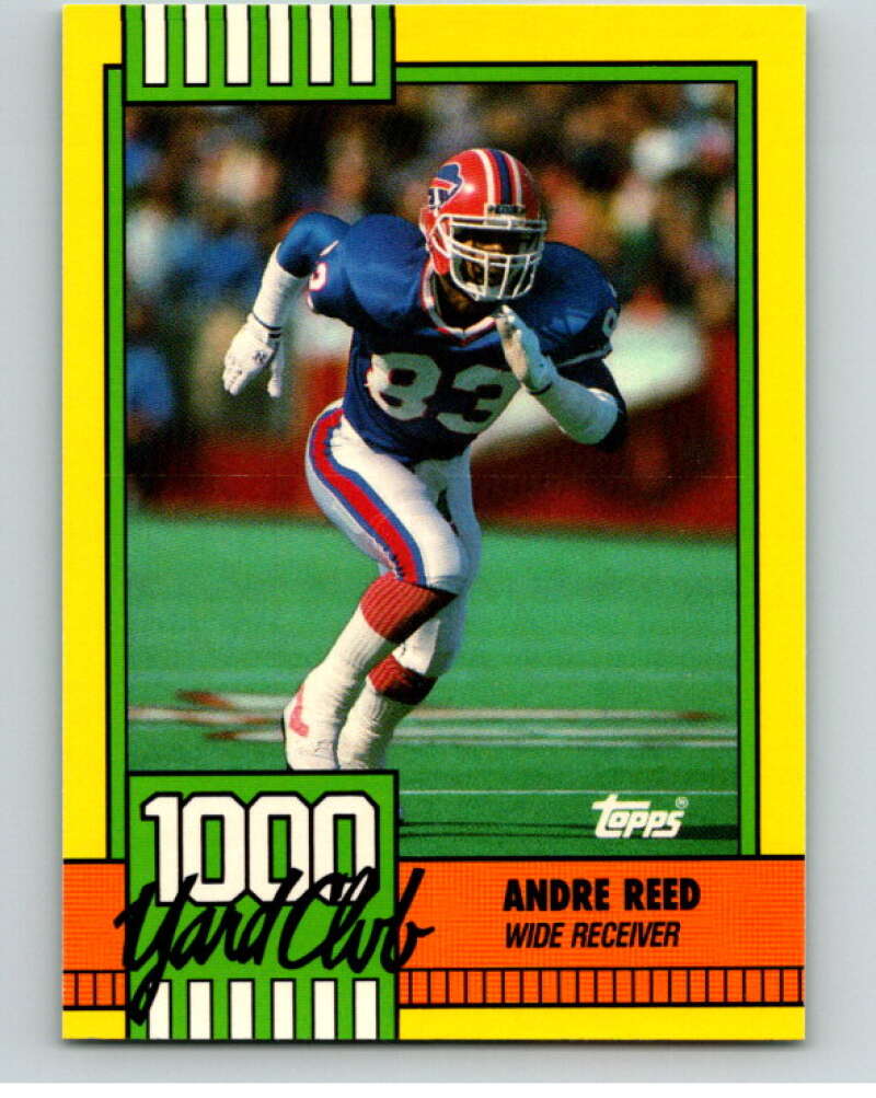 1990 Topps Football 1000 Yard Club (Two Asterisks) #7 Andre Reed Image 1