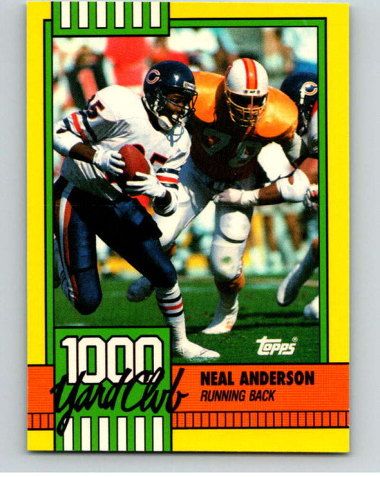 1990 Topps Football 1000 Yard Club (Two Asterisks) #8 Neal Anderson  Image 1