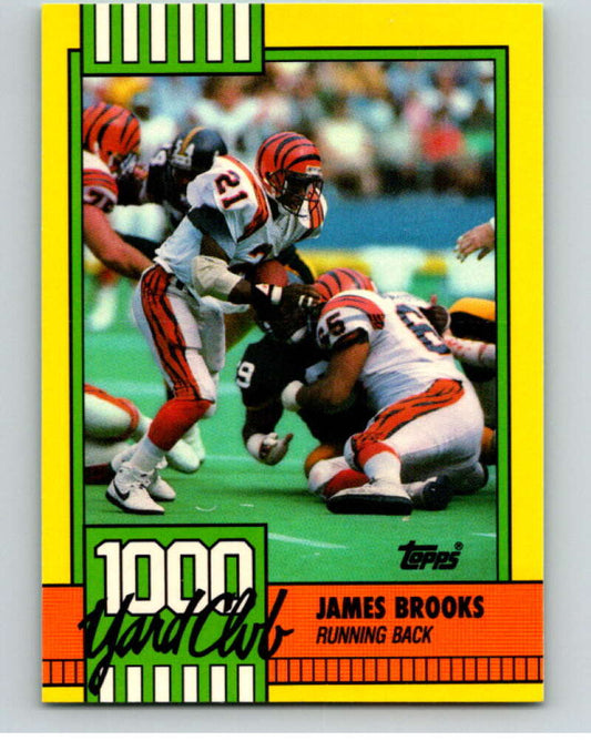 1990 Topps Football 1000 Yard Club (Two Asterisks) #12 James Brooks  Image 1