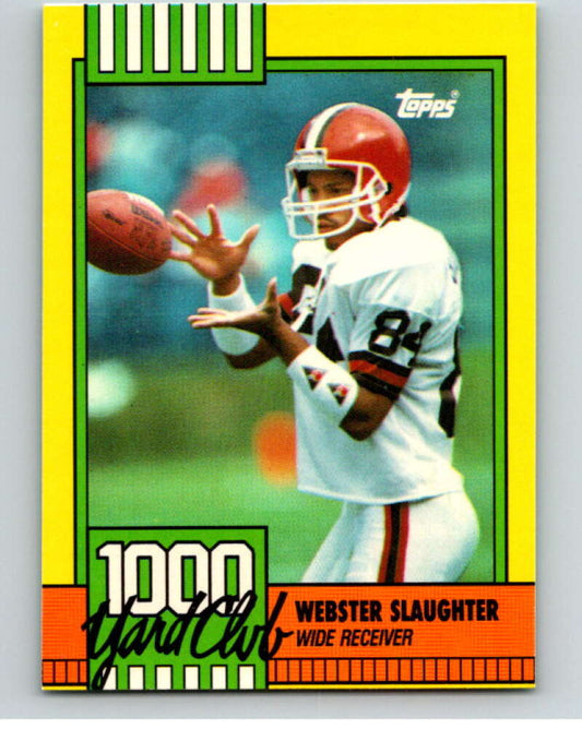1990 Topps Football 1000 Yard Club (Two Asterisks) #13 Webster Slaughter  Image 1