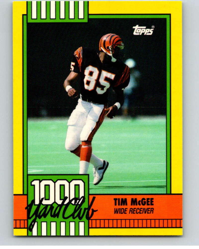 1990 Topps Football 1000 Yard Club (Two Asterisks) #15 Tim McGee Image 1