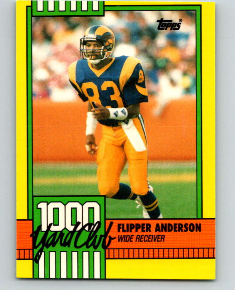 1990 Topps Football 1000 Yard Club (Two Asterisks) #18 Flipper Anderson Image 1
