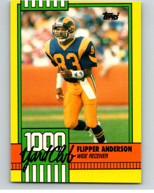 1990 Topps Football 1000 Yard Club (Two Asterisks) #18 Flipper Anderson  Image 1