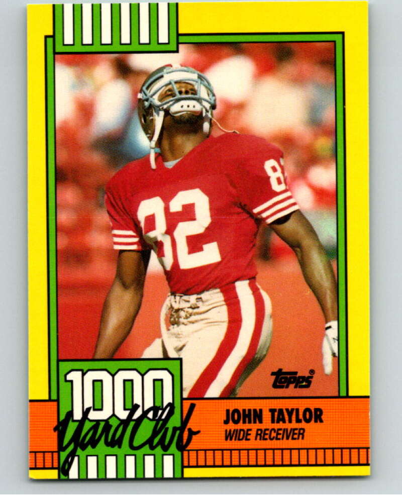 1990 Topps Football 1000 Yard Club (Two Asterisks) #24 John Taylor Image 1