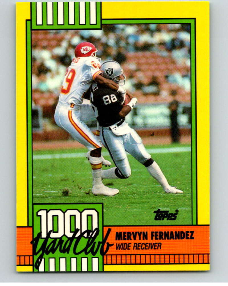 1990 Topps Football 1000 Yard Club (Two Asterisks) #25 Mervyn Fernandez Image 1