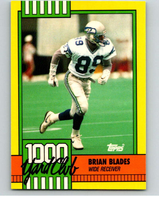 1990 Topps Football 1000 Yard Club (Two Asterisks) #27 Brian Blades  Image 1