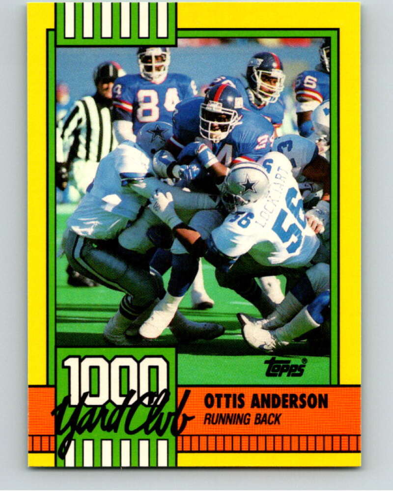 1990 Topps Football 1000 Yard Club (Two Asterisks) #29 Ottis Anderson Image 1