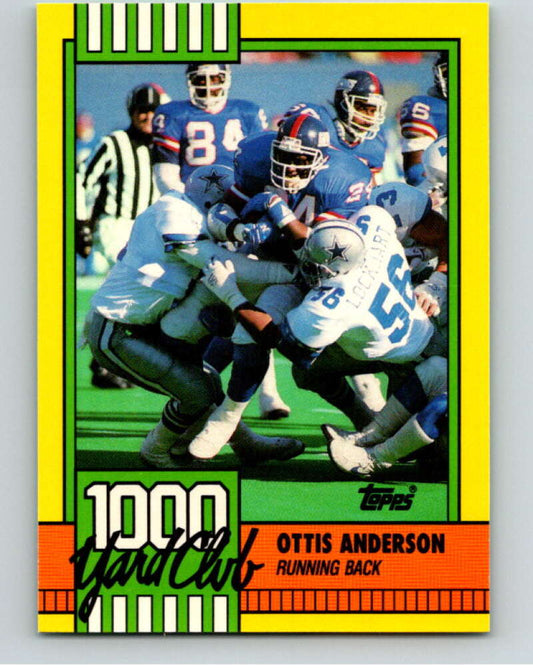 1990 Topps Football 1000 Yard Club (Two Asterisks) #29 Ottis Anderson  Image 1