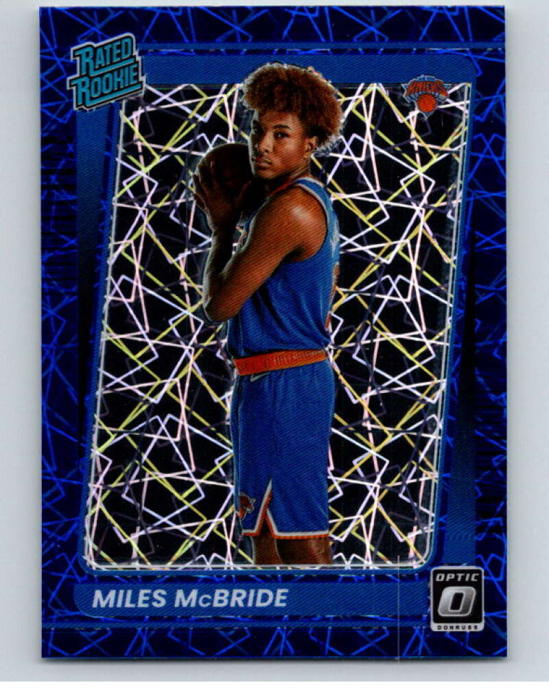 2021-22 Donruss Optic Blue Velocity #174 Miles McBride Rookie V86723 Image 1