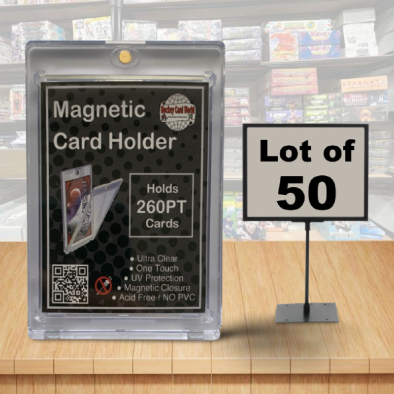 Hockey Card World 260pt Magnetic 1Touch Card Holder One Touch - Lot of 50 Image 1