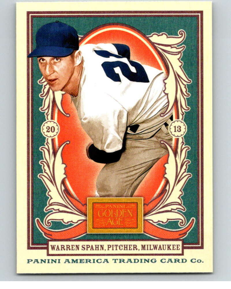 2013 Panini Golden Age #52 Warren Spahn V87084 Image 1