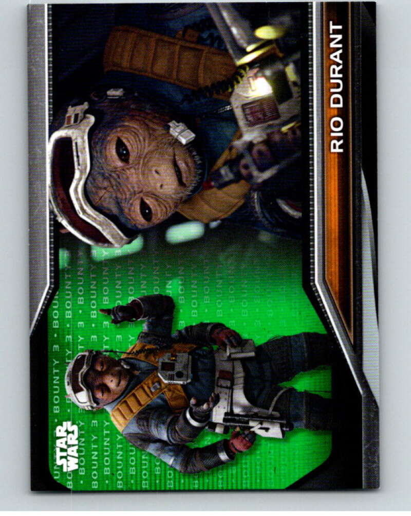 2021 Topps Star Wars Bounty Hunters Green #B1-42 Rio Durant 18/50 V87520 Image 1