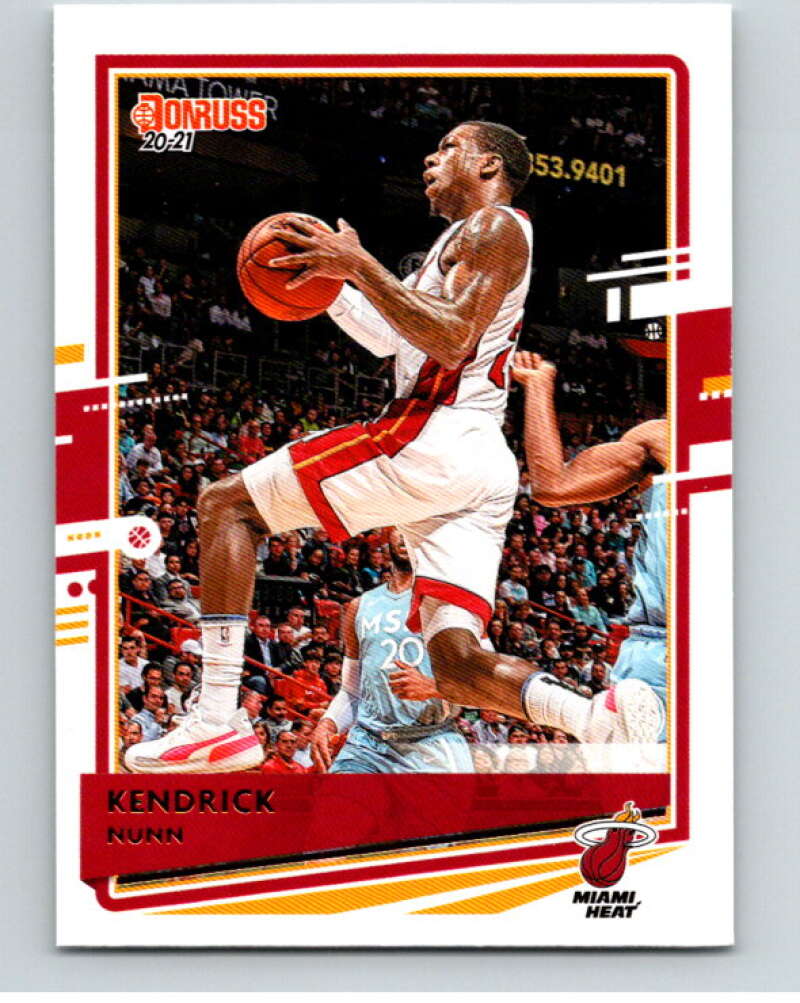 2020-21 Donruss #175 Kendrick Nunn Miami Heat V87829 Image 1