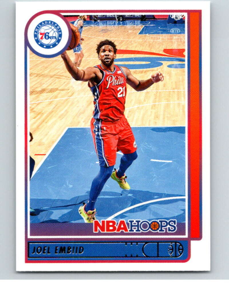 2021-22 Panini Hoops #27 Joel Embiid Philadelphia 76ers V87851 Image 1