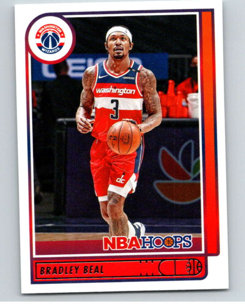 2021-22 Panini Hoops #100 Bradley Beal Washington Wizards V87890 Image 1