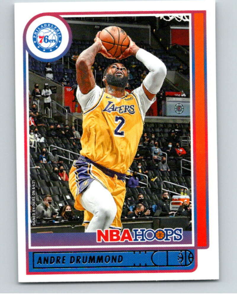 2021-22 Panini Hoops #186 Andre Drummond Philadelphia 76ers V87940 Image 1
