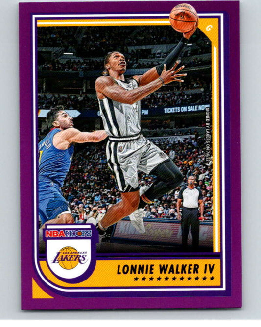 2022-23 Panini NBA Hoops Purple #153 Lonnie Walker IV Lakers  V88034 Image 1