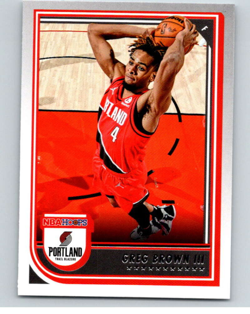 2022-23 Panini NBA Hoops #214 Greg Brown III Blazers V88066 Image 1