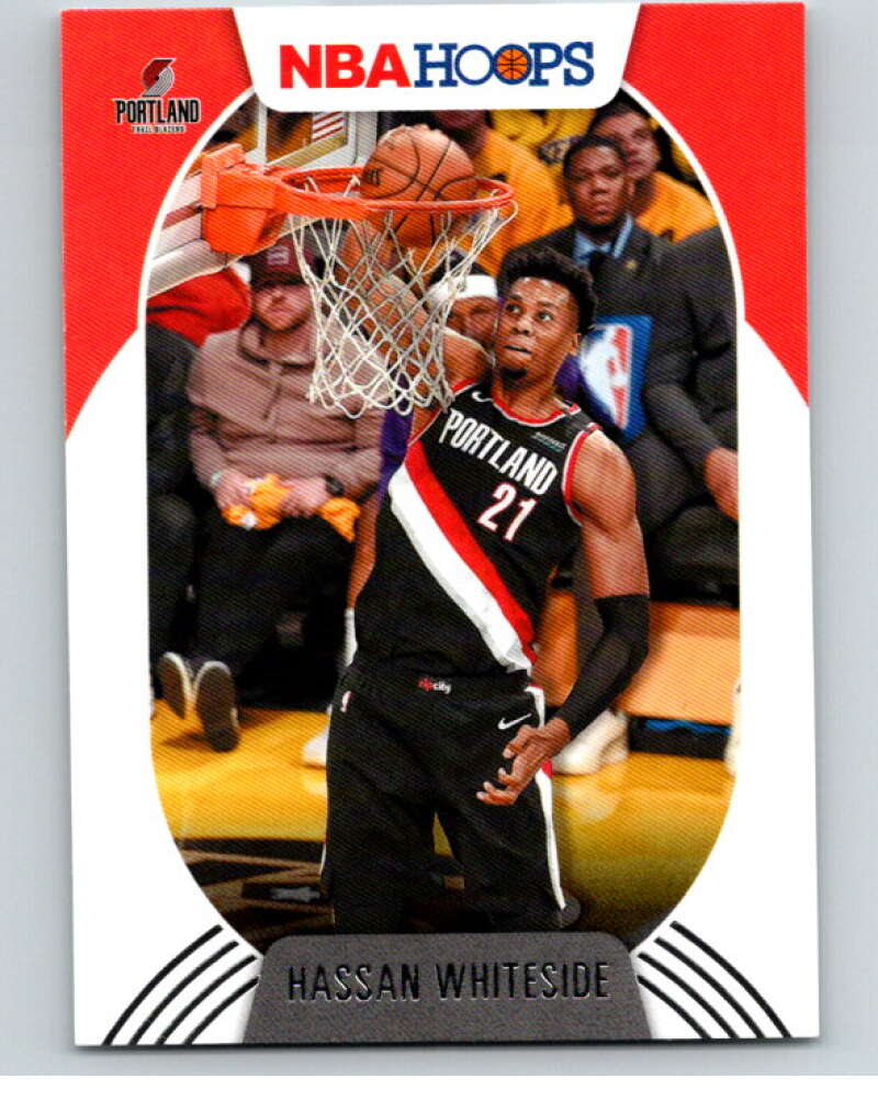 2020-21 Panini Hoops #187 Hassan Whiteside Portland Trail Blazers V88205 Image 1