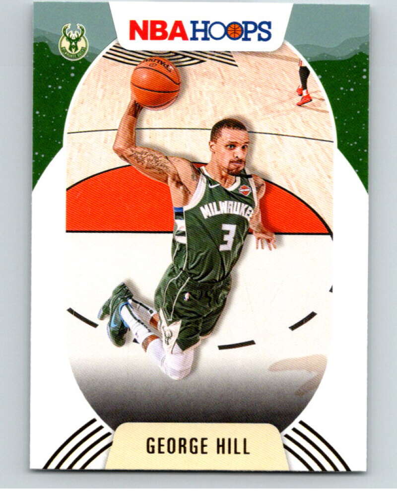 2020-21 Panini Hopps Gold #118 George Hill Milwaukee Bucks V88255 Image 1