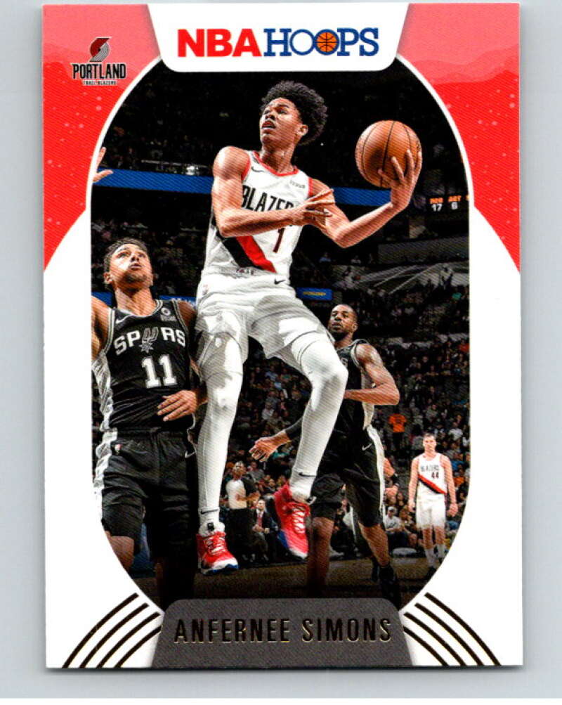 2020-21 Panini Hopps Gold #168 Anfernee Simons Portland Trail Blazers V88273 Image 1