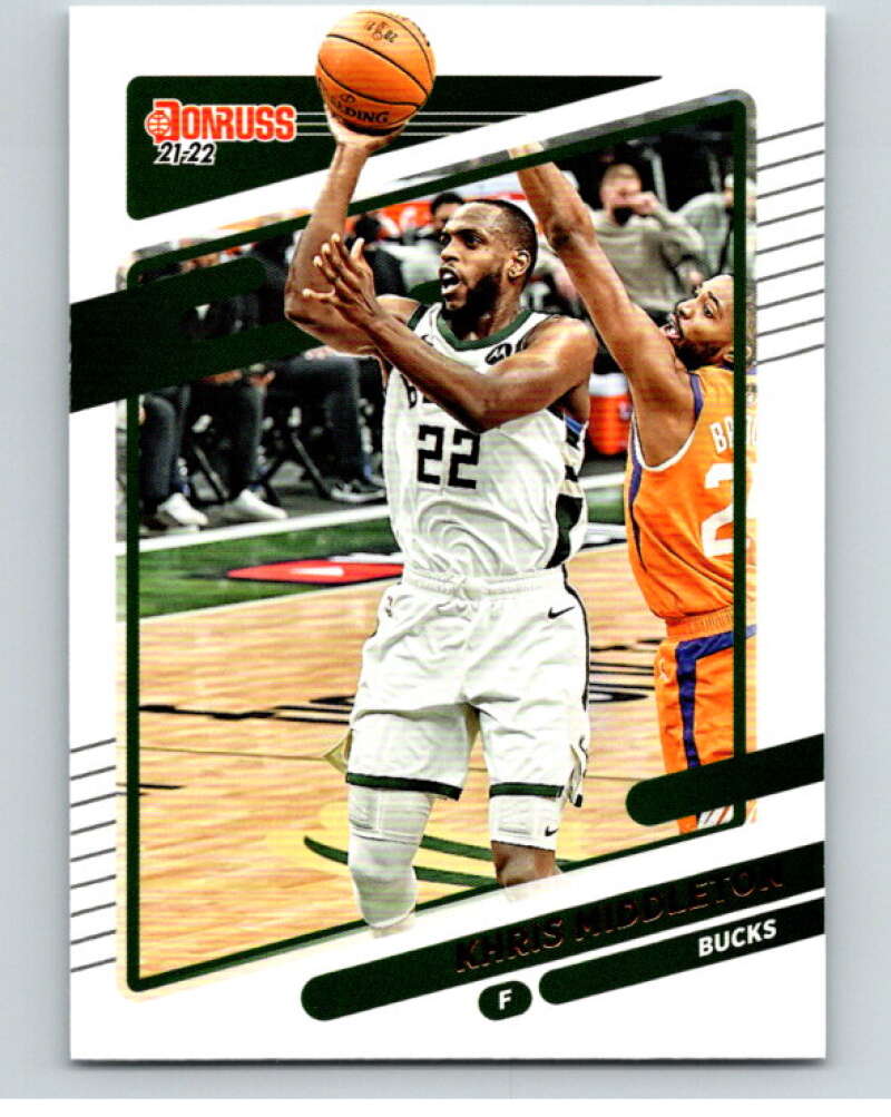 2021-22 Donruss #199 Khris Middleton Milwaukee Bucks V88383 Image 1