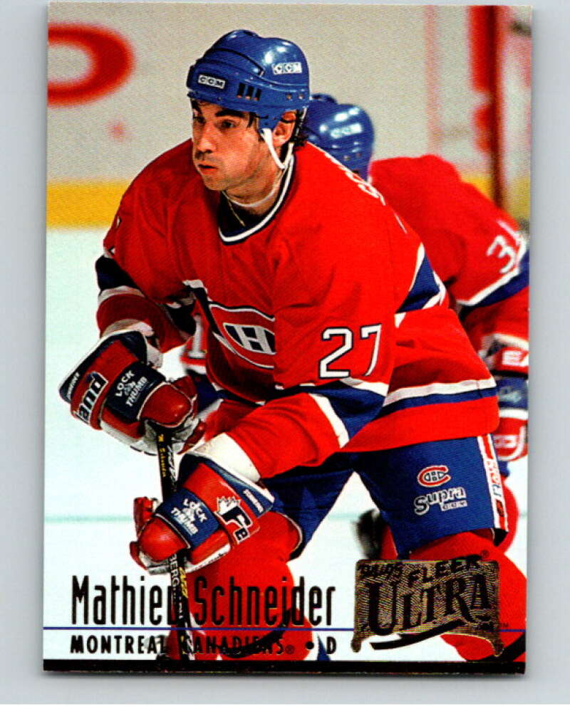 1994-95 Fleer Ultra #114 Mathieu Schneider Montreal Canadiens V90259 Image 1