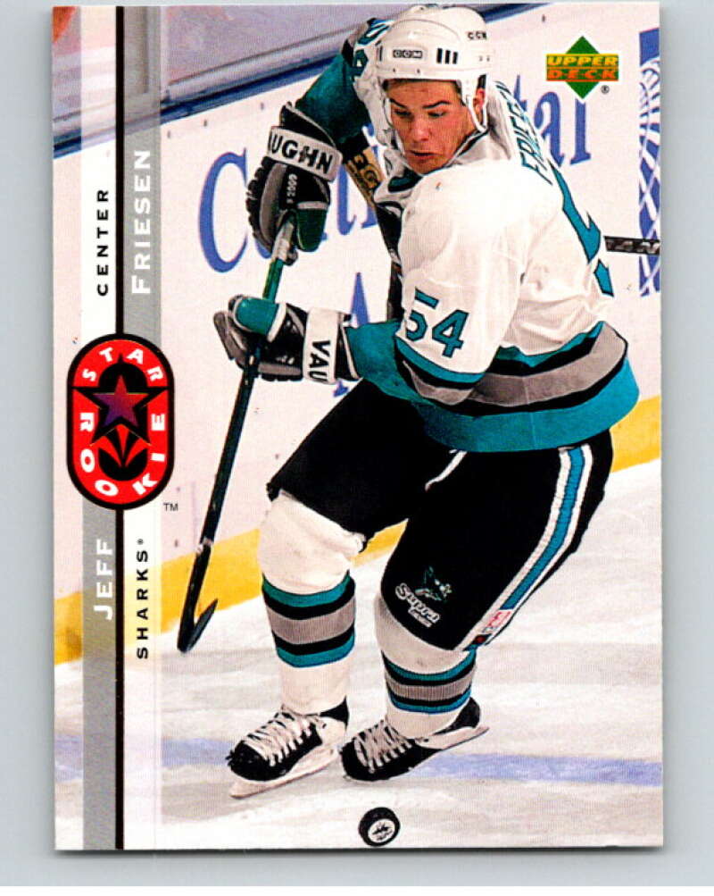 1994-95 Upper Deck #237 Jeff Friesen SR RC Rookie San Jose Sharks V90632 Image 1