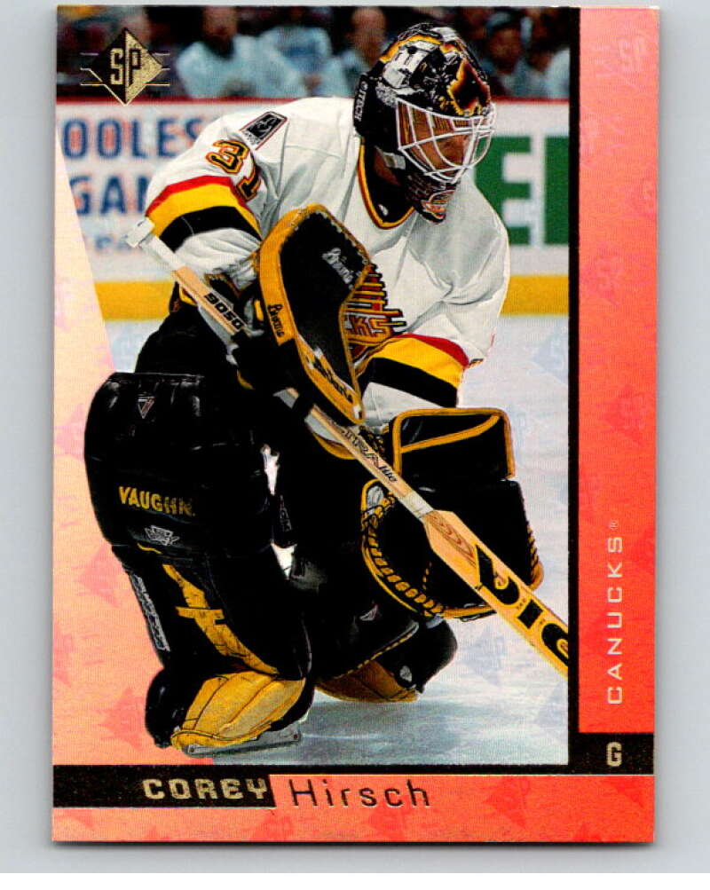 1996-97 SP Hockey #159 Corey Hirsch Vancouver Canucks V91090 Image 1