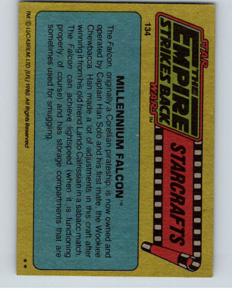 1980 Topps The Empire Strikes Back #134 Millennium Falcon V91121 Image 2