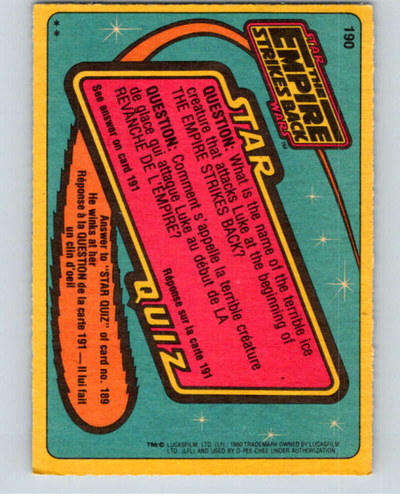 1980 OPC The Empire Strikes Back #190 Kindred Spirits V91484 Image 2