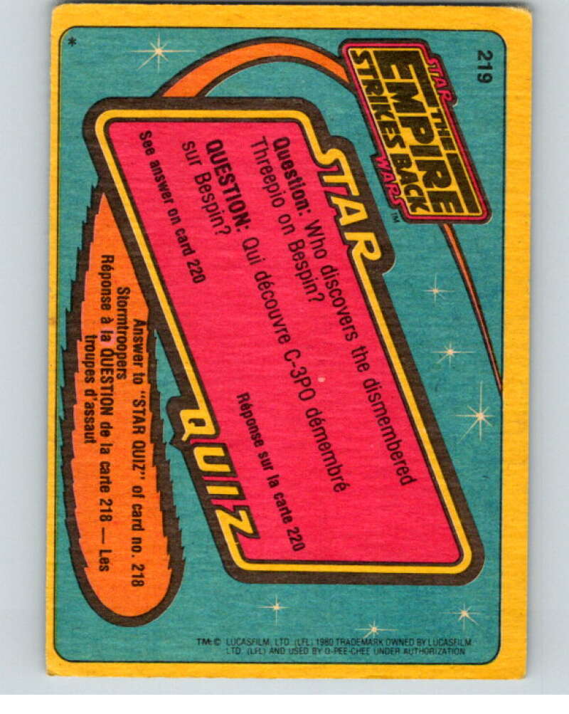 1980 OPC The Empire Strikes Back #220 Bounty Hunter Boba Fett V91521 Image 2