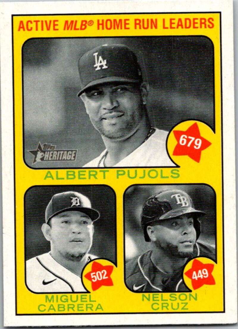 2022 Topps Heritage #1 Nelson Cruz/Miguel Cabrera/Albert Pujols V91908 Image 1