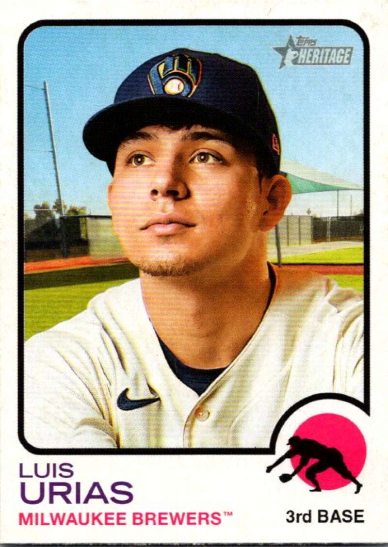 2022 Topps Heritage #7 Luis Urias Milwaukee Brewers V91912 Image 1