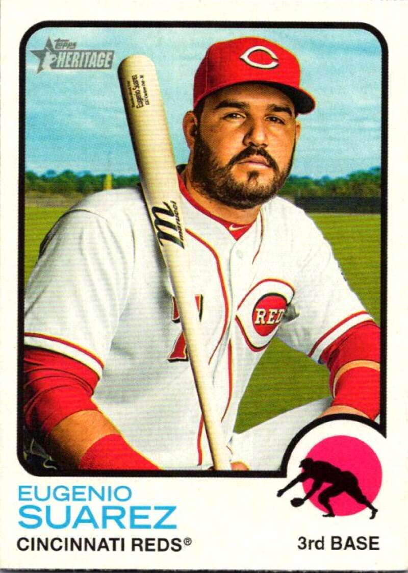 2022 Topps Heritage #27 Eugenio Suarez Cincinnati Reds V91927 Image 1
