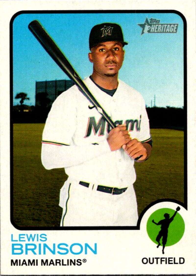 2022 Topps Heritage #39 Lewis Brinson Miami Marlins V91938 Image 1
