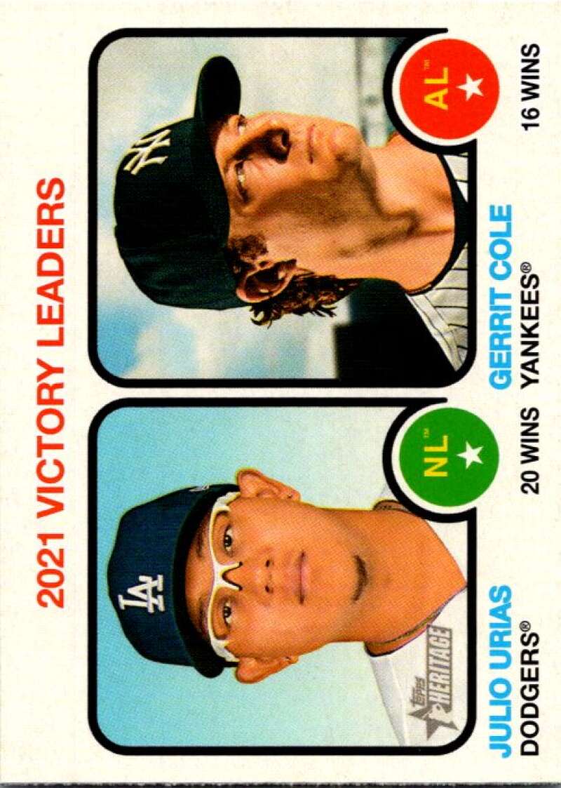 2022 Topps Heritage #65 Julio Urias/Gerrit Cole V91961 Image 1