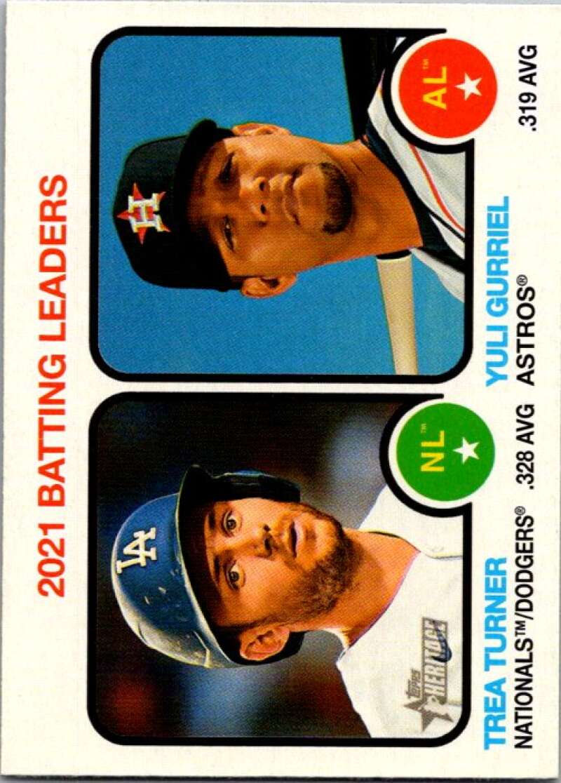 2022 Topps Heritage #67 Yuli Gurriel/Trea Turner V91963 Image 1