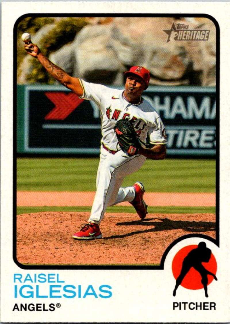 2022 Topps Heritage #158 Raisel Iglesias Los Angeles Angels V92026 Image 1
